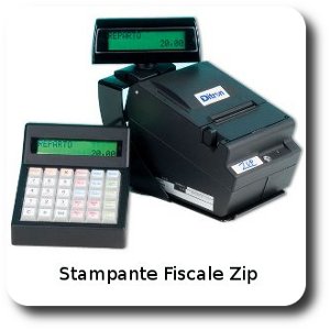 Stampante fiscale Ditron Zip con taglio automatico della carta e collegamento a personal computer Stampante fiscale Ditron Zip con taglio automatico della carta